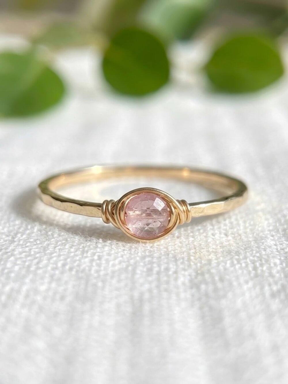 Gold Filled Dainty Tourmaline Ring - Tons of Colors!